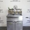 VULCAN TWO BAY NATURAL GAS (50 LBS CAPACITY PER BAY) FRYER WITH FILTRATION SYSTEM MODEL 2GR45AF