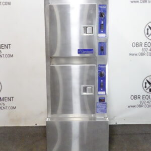CLEVELAND 10 PAN DOUBLE STACKED NATURAL GAS CONVECTION STEAMER MODEL 24CGA10