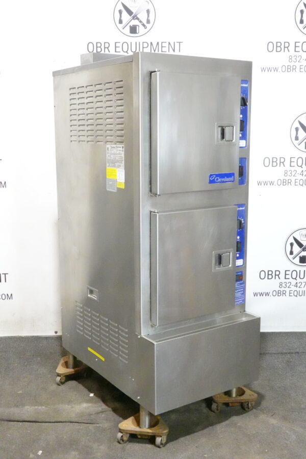 CLEVELAND 10 PAN DOUBLE STACKED NATURAL GAS CONVECTION STEAMER MODEL 24CGA10 - Image 7