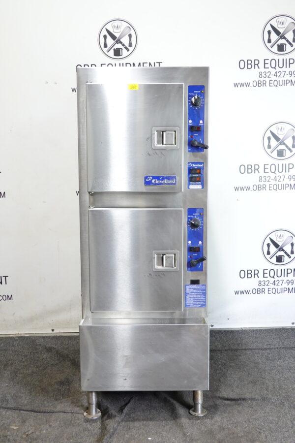 CLEVELAND 10 PAN DOUBLE STACKED NATURAL GAS CONVECTION STEAMER MODEL 24CGA10 - Image 2