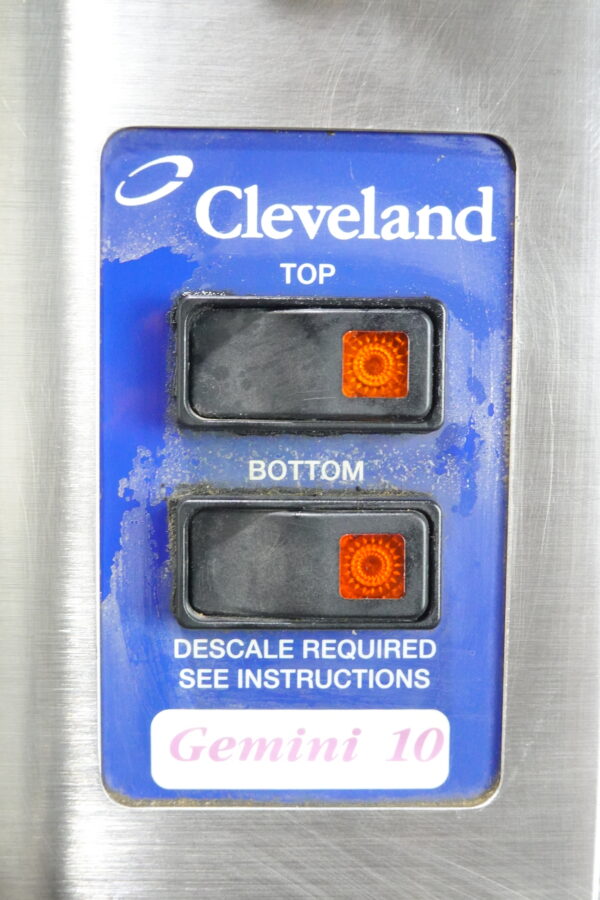 CLEVELAND 10 PAN DOUBLE STACKED NATURAL GAS CONVECTION STEAMER MODEL 24CGA10 - Image 5