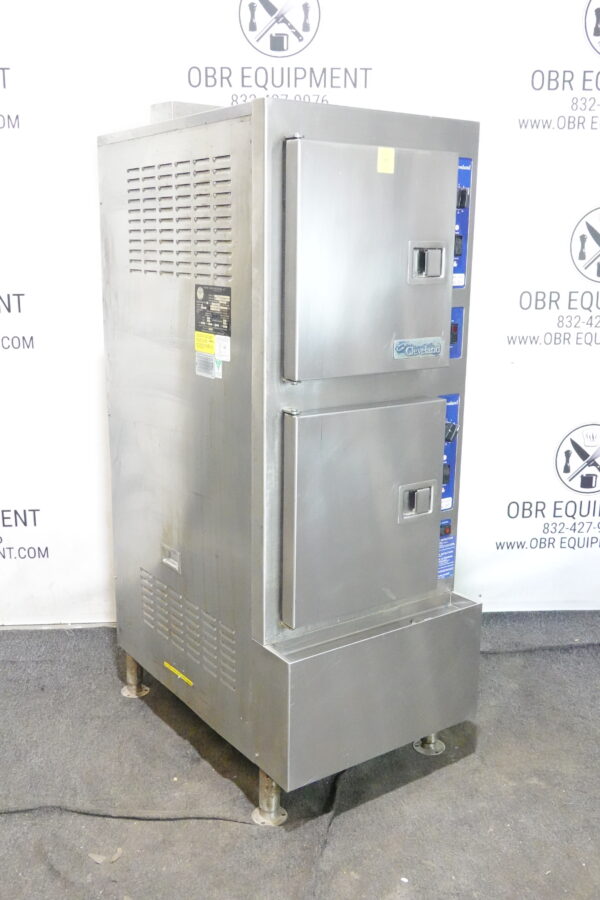 CLEVELAND 10 PAN DOUBLE STACKED NATURAL GAS CONVECTION STEAMER MODEL 24CGA10.2 - Image 5
