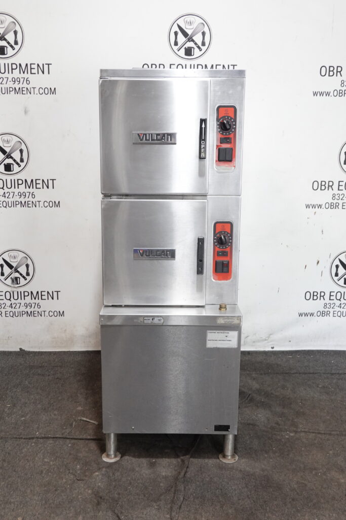VULCAN 10 PAN DOUBLE STACKED NATURAL GAS CONVECTION STEAMER MODEL C24GA10