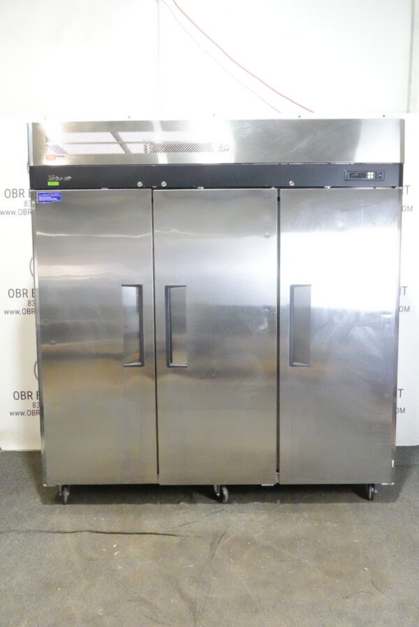 TURBO AIR 78” THREE SOLID DOOR REACH-IN FREEZER MODEL M3F72-3-N