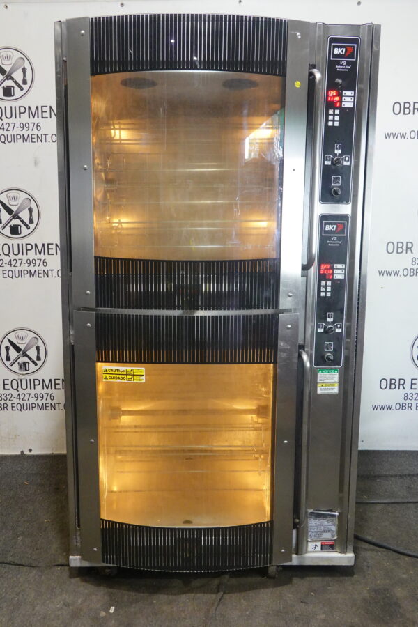 BKI ELECTRIC DOUBLE STACK ROTISSERIE MODEL VG-16 (CAPACITY OF 80 CHICKENS)