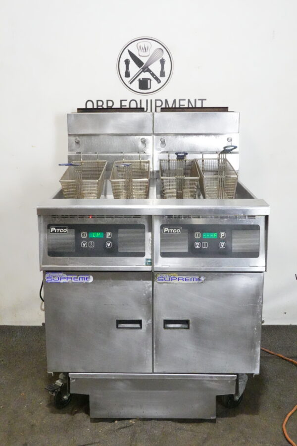 2020 PITCO TWO BAY NATURAL GAS (50 LBS CAPACITY PER BAY) FRYER WITH FILTRATION SYSTEM MODEL SSH55 - Image 3