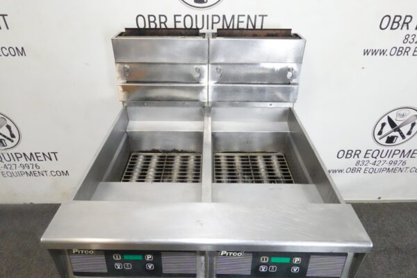 2020 PITCO TWO BAY NATURAL GAS (50 LBS CAPACITY PER BAY) FRYER WITH FILTRATION SYSTEM MODEL SSH55 - Image 10