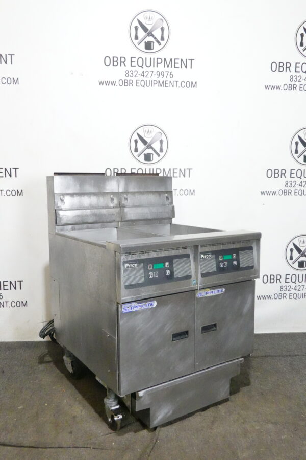 2020 PITCO TWO BAY NATURAL GAS (50 LBS CAPACITY PER BAY) FRYER WITH FILTRATION SYSTEM MODEL SSH55 - Image 12