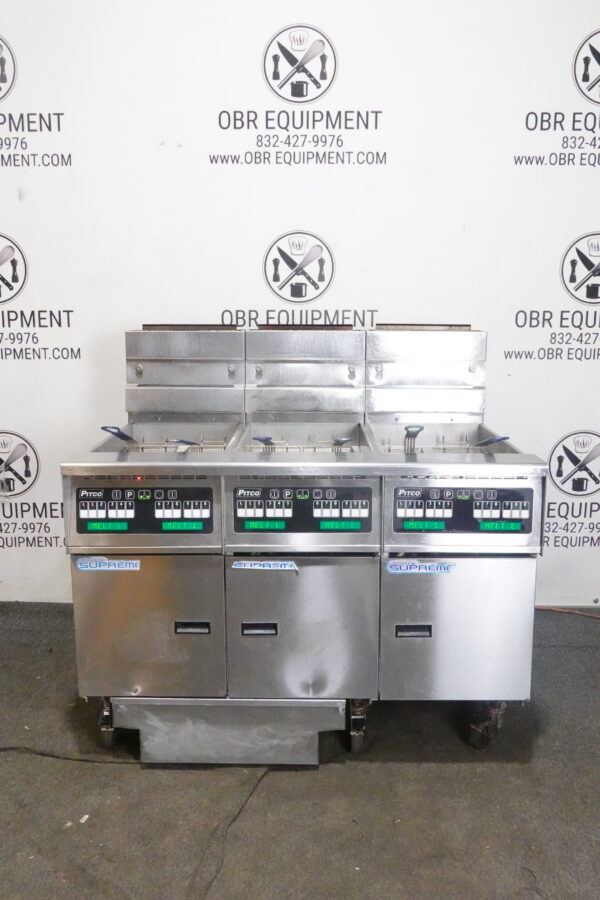 PITCO THREE BAY NATURAL GAS (50 LBS CAPACITY PER BAY) FRYER WITH FILTRATION SYSTEM MODEL SSH55