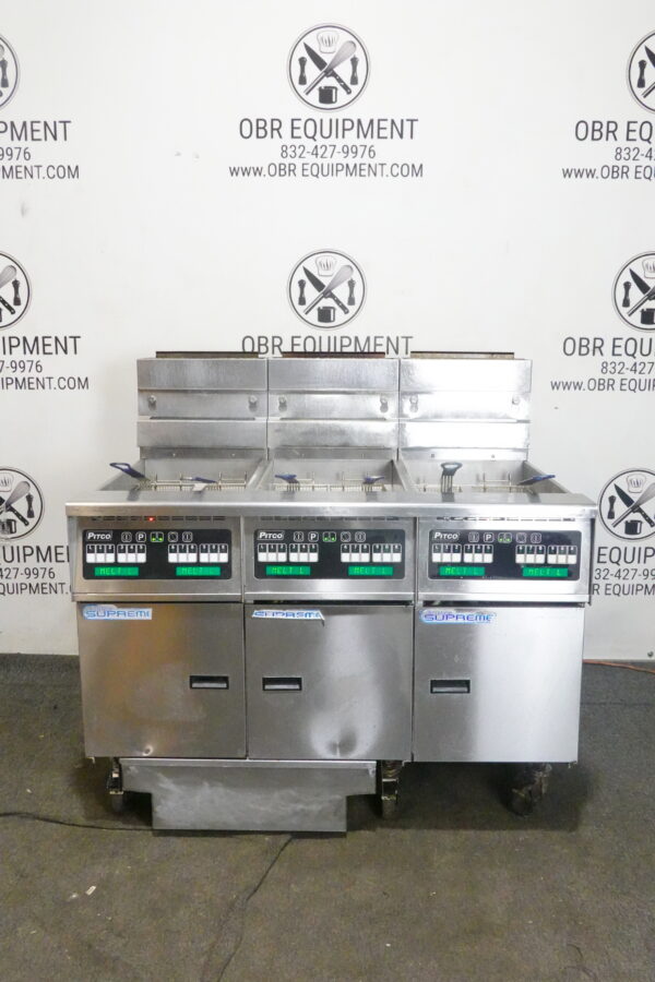 PITCO THREE BAY NATURAL GAS (50 LBS CAPACITY PER BAY) FRYER WITH FILTRATION SYSTEM MODEL SSH55 - Image 2