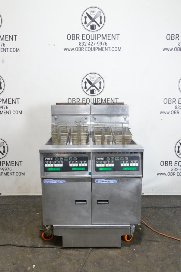 2019 PITCO TWO BAY NATURAL GAS (50 LBS CAPACITY PER BAY) FRYER WITH FILTRATION SYSTEM MODEL SSH55