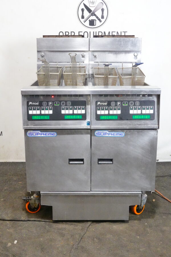 2019 PITCO TWO BAY NATURAL GAS (50 LBS CAPACITY PER BAY) FRYER WITH FILTRATION SYSTEM MODEL SSH55 - Image 3