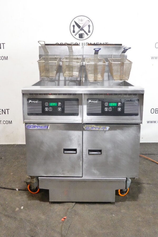 2020 PITCO TWO BAY NATURAL GAS (50 LBS CAPACITY PER BAY) FRYER WITH FILTRATION SYSTEM MODEL SSH55 - Image 2