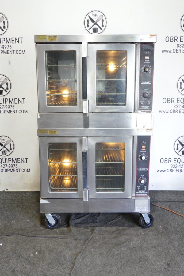 HOBART DOUBLE STACK NATURAL GAS CONVECTION OVEN MODEL HGC5-10