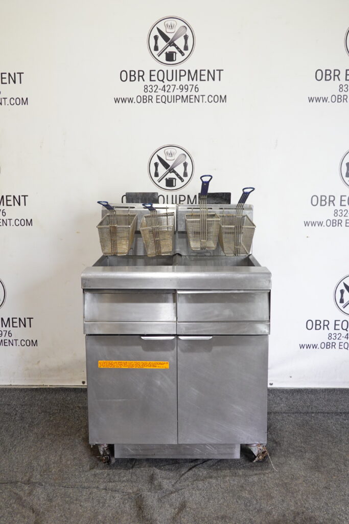 2019 FRYMASTER TWO BAY GAS (50 LBS CAPACITY PER BAY) FRYER WITH FILTRATION SYSTEM MODEL FMJ250