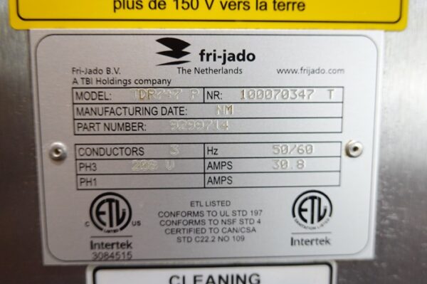 FRI-JADO ELECTRIC SINGLE STACK ROTISSERIE MODEL TDR7+P (CAPACITY OF 40 CHICKENS) - Image 9