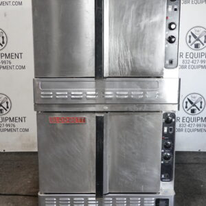 BLODGETT STAINLESS STEEL DOUBLE STACKED PROPANE GAS CONVECTION OVEN MODEL DFG-100-3