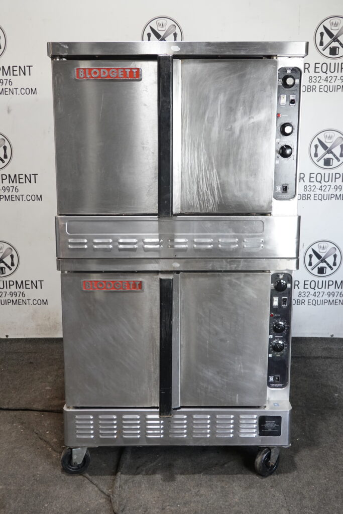 BLODGETT STAINLESS STEEL DOUBLE STACKED PROPANE GAS CONVECTION OVEN MODEL DFG-100-3