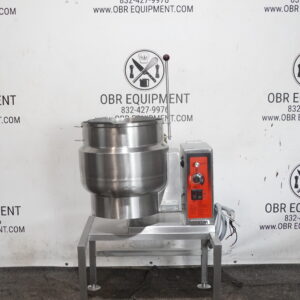 VULCAN 12-GAL ELECTRIC TILTING STEAM JACKETED KETTLE ON STAND MODEL K12ETT