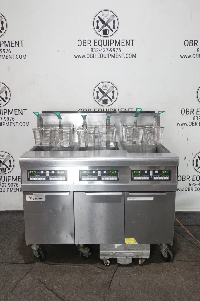 2016 FRYMASTER NATURAL GAS THREE BAY (50 LBS CAPACITY PER BAY) FRYER WITH FILTRATION SYSTE MODEL H55CS