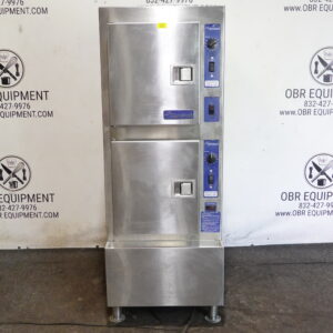 CLEVELAND 10 PAN DOUBLE STACKED NATURAL GAS CONVECTION STEAMER MODEL 24CGA10