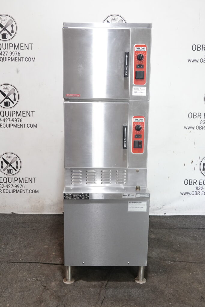 VULCAN 10 PAN DOUBLE STACKED NATURAL GAS CONVECTION STEAMER MODEL C24GA10