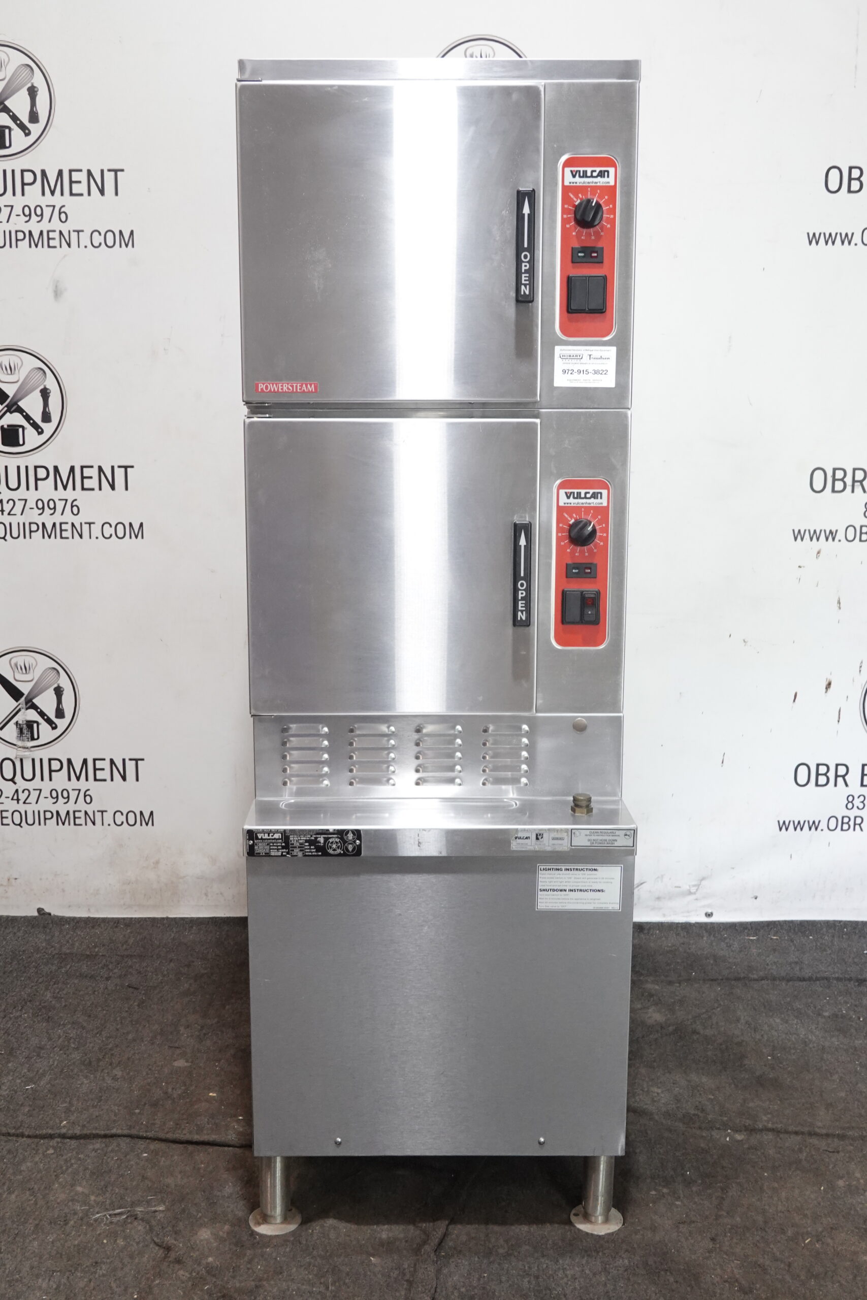 VULCAN 10 PAN DOUBLE STACKED NATURAL GAS CONVECTION STEAMER MODEL C24GA10 - Image 2