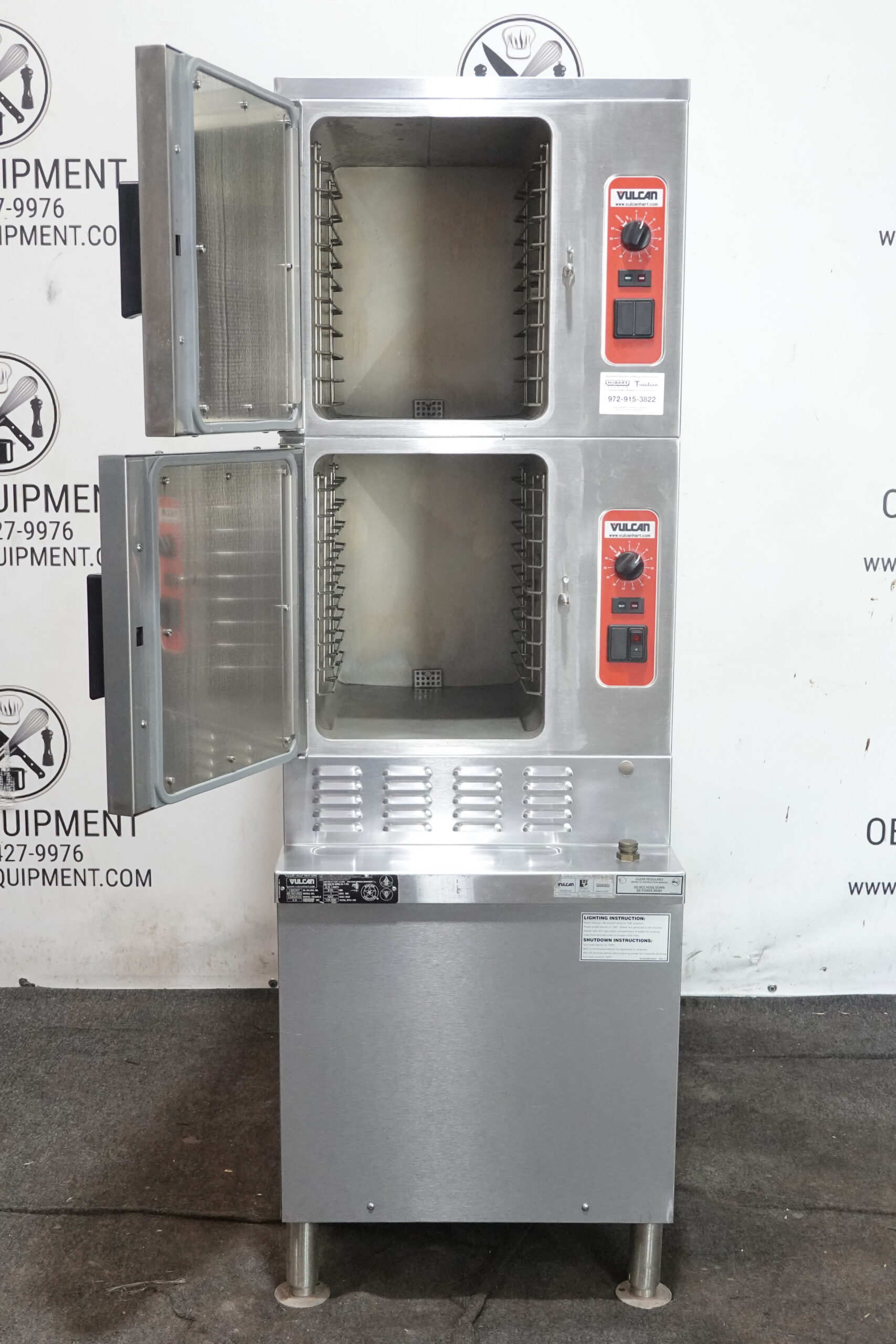 VULCAN 10 PAN DOUBLE STACKED NATURAL GAS CONVECTION STEAMER MODEL C24GA10 - Image 5