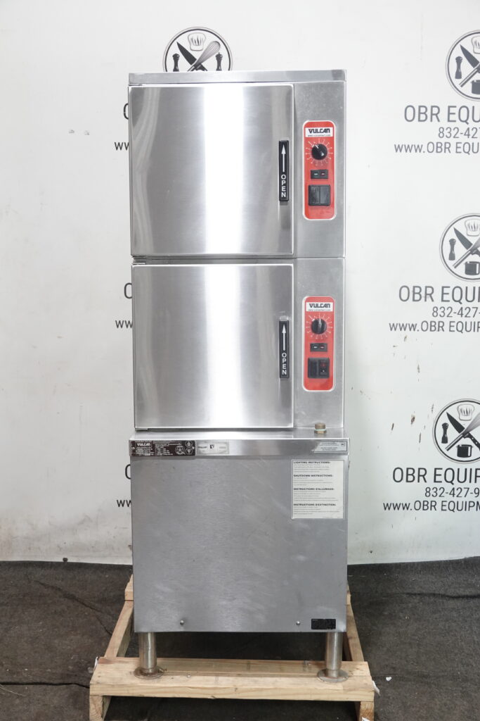 VULCAN 10 PAN DOUBLE STACKED NATURAL GAS CONVECTION STEAMER MODEL C24GA10