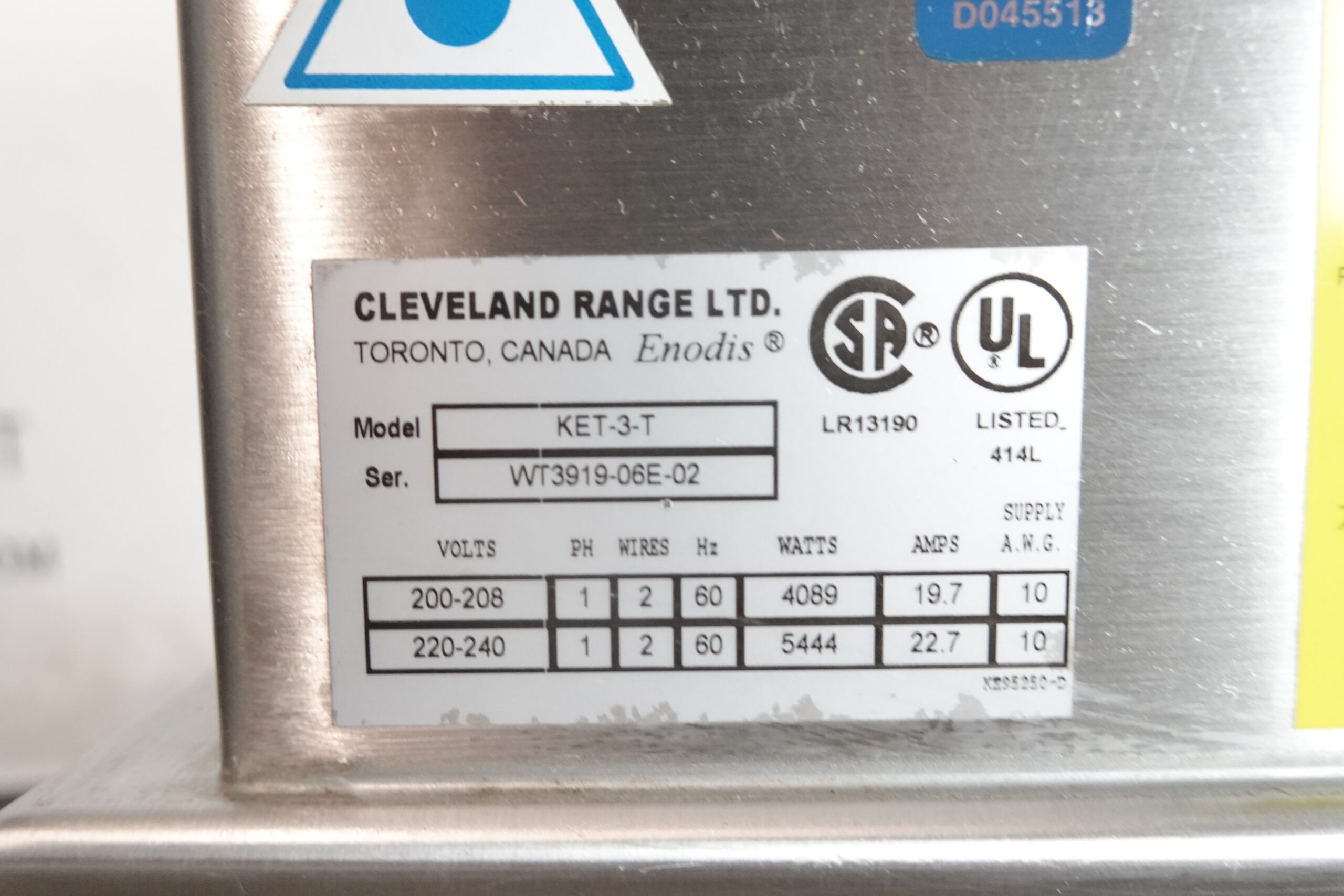 CLEVELAND 3 GAL ELECTRIC TILTING STEAM JACKTED KETTLE MODEL KET-3T - Image 10