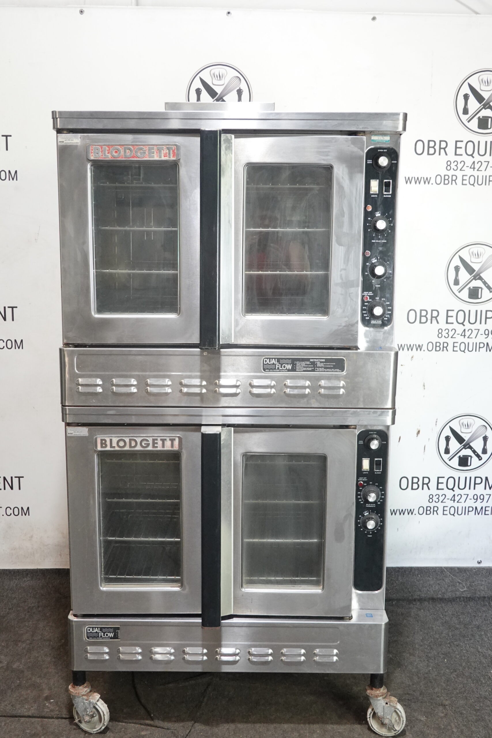BLODGETT DOUBLE STACKED NATURAL GAS CONVECTION OVEN MODEL DFG-100-3- TOP OVEN W TIME FAN DELAY - Image 9